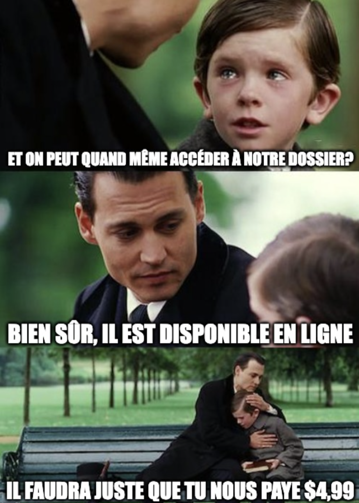 Meme sur le fait qu'en plus on doit payer pour obtenir sa cote